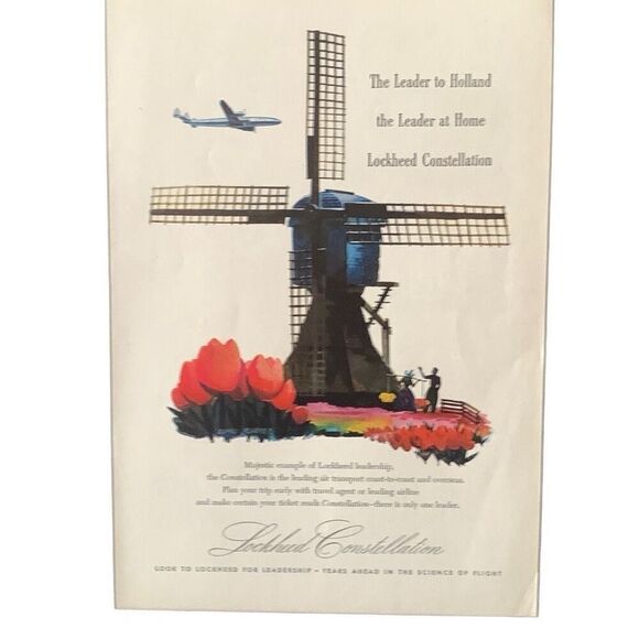 Vintage 1947 Lockheed Constellation The Leader Ad Advertisement - Picture 3 of 4